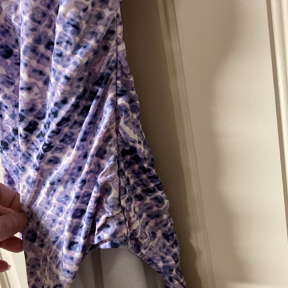 SPEEDO One Piece Swim Suit Purple & Pink Racer Back Ruching on the sides Size 12 - Picture 8 of 9